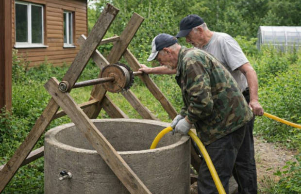 Очищаем дно от ила и песка